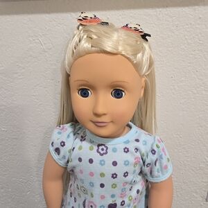 Cream and Blue Doll with Accessories